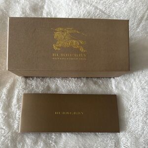 Burberry empty sunglasses box and booklet.
